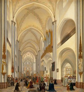 Ditlev Martens - Det indre af Roskilde Domkirke - KMS1263 - Statens Museum for Kunst