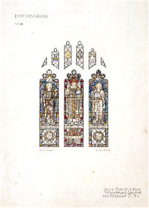 Ditchingham Church, Norfolk - presentation drawing for the Rider-Haggard window - James Powell and Sons - 1925