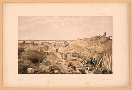 Ditch of the Bastion du Mât - W. Simpson del. ; E. Walker lith. ; Day & Son, Lithrs. to the Queen. LCCN2002713025