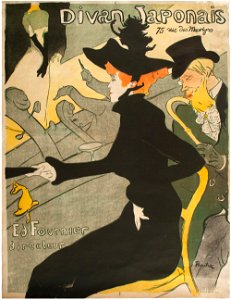 Divan Japonais - Henri de Toulouse-Lautrec. Free illustration for personal and commercial use.