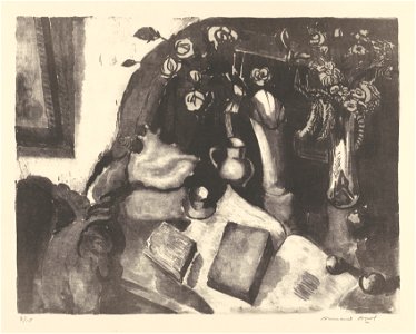 Dix lithographies au lavis (02) - Nature morte, print by Armand Apol (1879-1950), Belgium, Prints Department of the Royal Library of Belgium, S.IV 25455