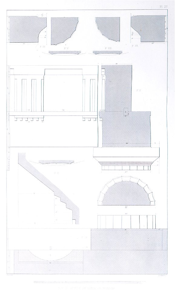 Divers détails du stade de Messène (2) - Blouet Guillaume-abel - 1831