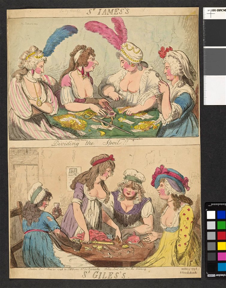Dividing the spoil!! St James's. St Giles's (BM 1868,0808.6533 1)