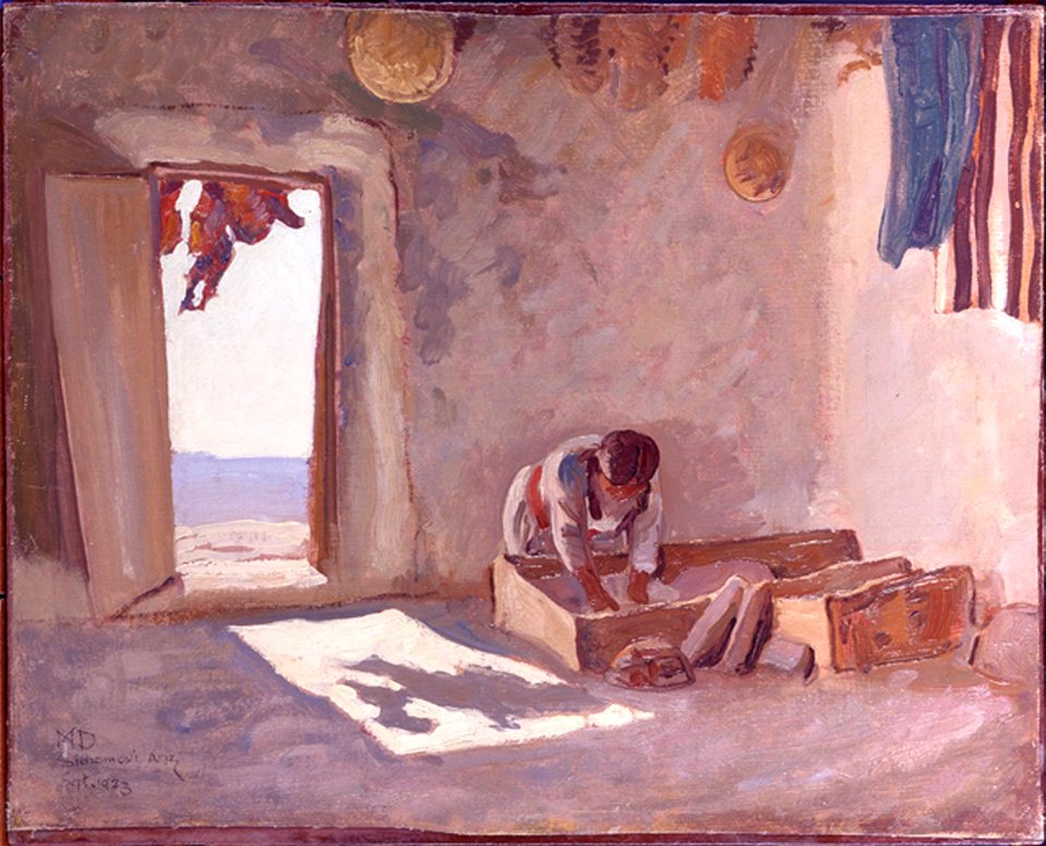 Hopi Interior (Sichomovi, Arizona) by Maynard Dixon