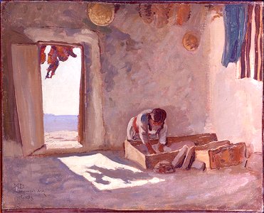 Hopi Interior (Sichomovi, Arizona) by Maynard Dixon