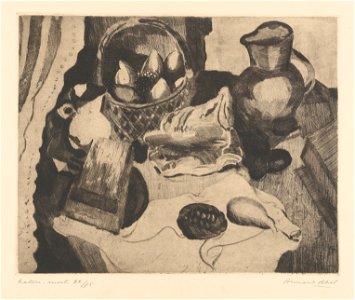 Dix planches (08) - Nature morte, print by Armand Apol (1879-1950), Belgium, 1925, Prints Department of the Royal Library of Belgium, III 72615 D - Pl. 08