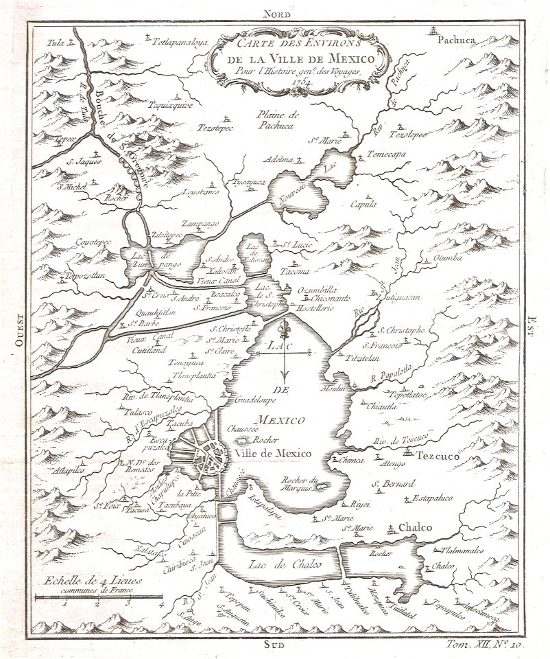 1754 Bellin Map of Mexico City ^ Environs - Geographicus - MexicoCity2-bellin-1754
