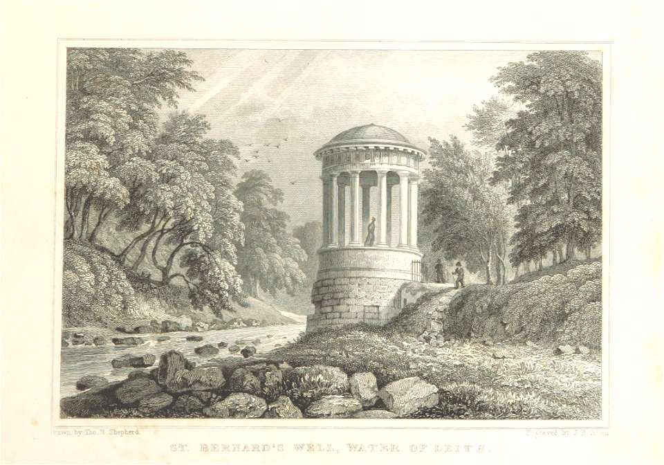 MA(1829) p.163 - St Bernard's Well, Water of Leith - Thomas Hosmer Shepherd