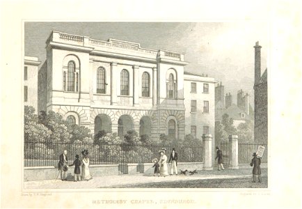 MA(1829) p.171 - Methodist Chapel, Edinburgh - Thomas Hosmer Shepherd. Free illustration for personal and commercial use.