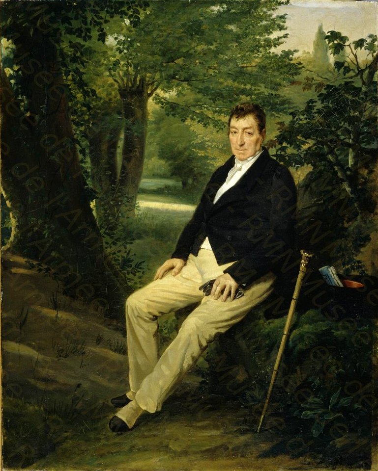 Louise-Adéone Drolling dite Madame Joubert - Portrait du général de Lafayette dans le parc du château de La Grange-Bléneau
