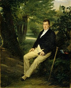 Louise-Adéone Drolling dite Madame Joubert - Portrait du général de Lafayette dans le parc du château de La Grange-Bléneau