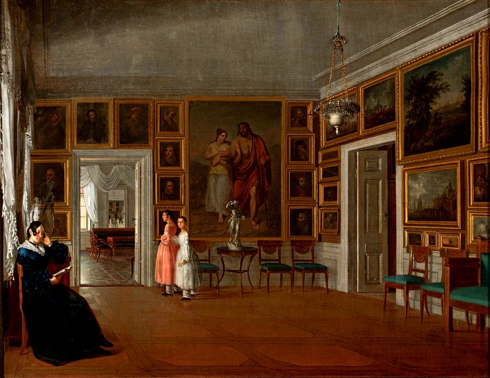 Aleksander Kokular Wnętrze salonu w domu artysty 1830