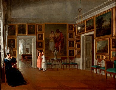 Aleksander Kokular Wnętrze salonu w domu artysty 1830