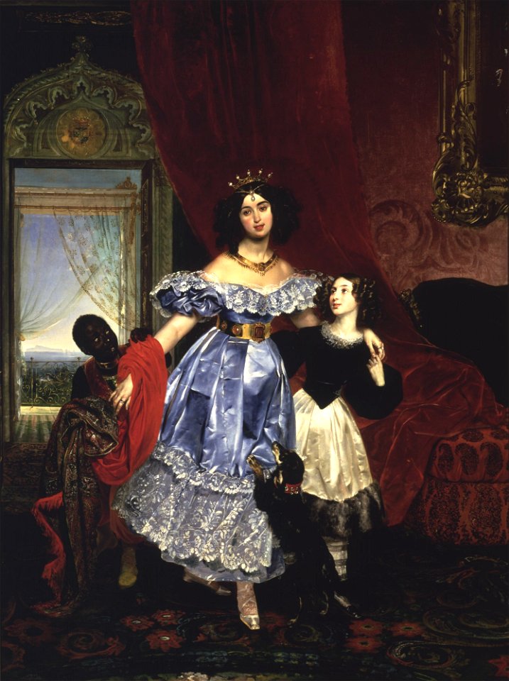 Countess Samoilova with Giovanina Pacini by K.Brullov (1832-4, Hillwood)