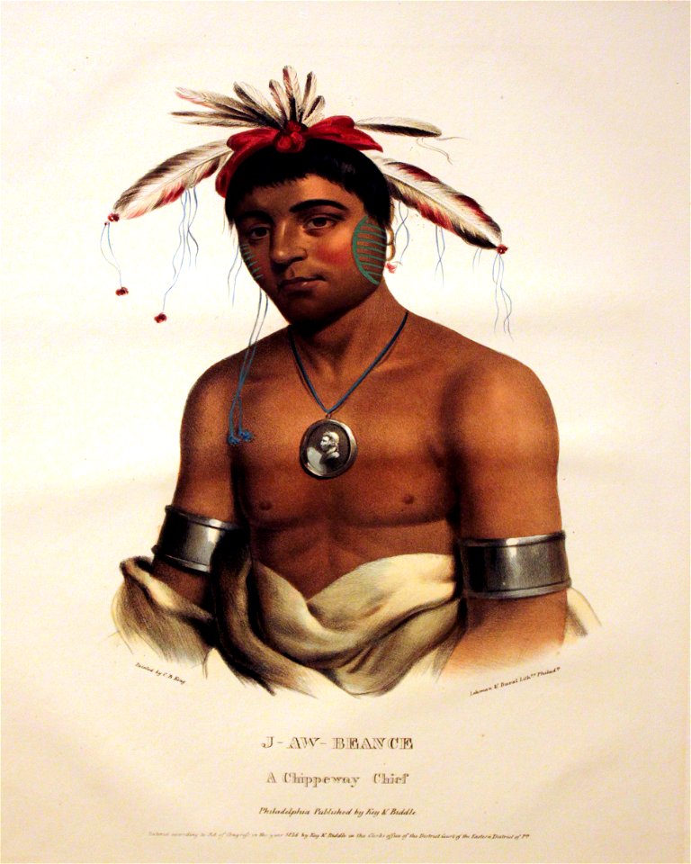 1833 Catlin J-Aw-Beance, Chippeway Chief anagoria