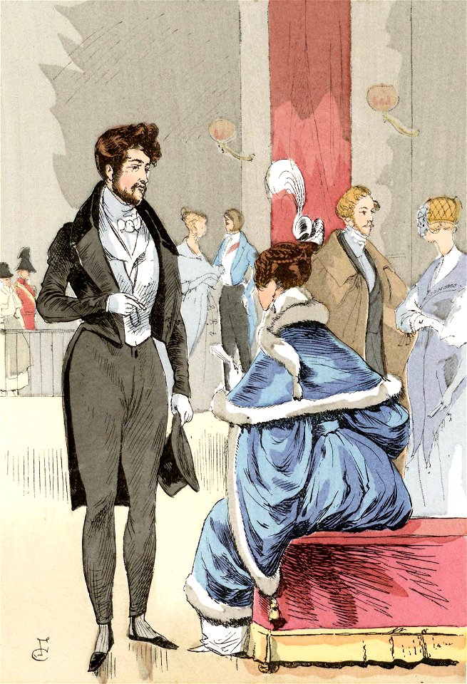 Dandyism in the Romantic period - a ballroom in 1834