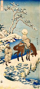 Katsushika Hokusai Poet travelling in the snow