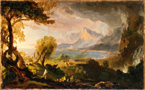 1834, Cole, Thomas, Study for The Course of Empire-The Savage State