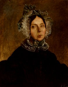 Pęczarski Portrait of a woman in a lace bonnet