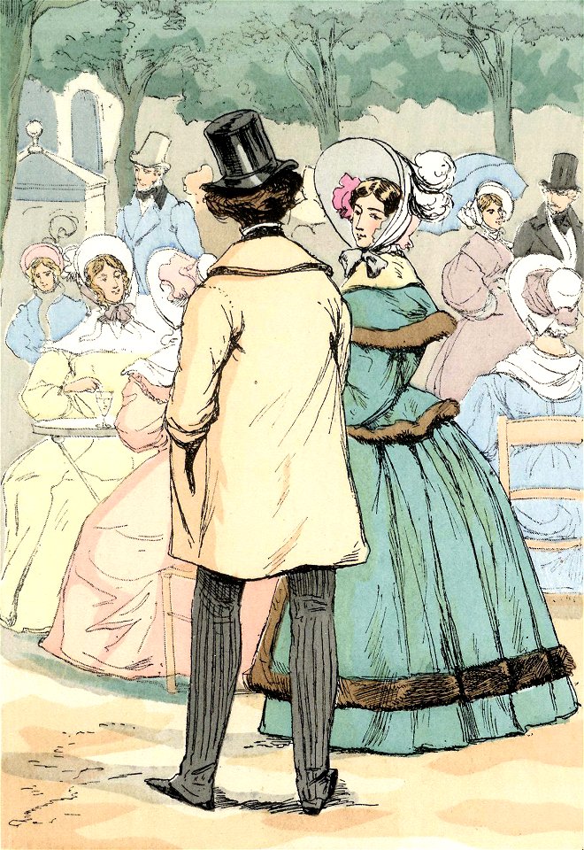 Fashions in the Palais-Royal gardens, 1837