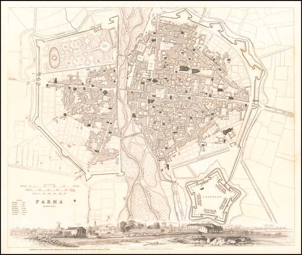 1840 map of Parma