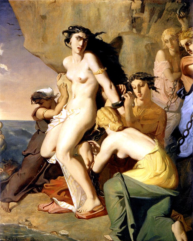 1840 Chasseriau Theodore - Andromeda Chained to the Rock by the Nereids