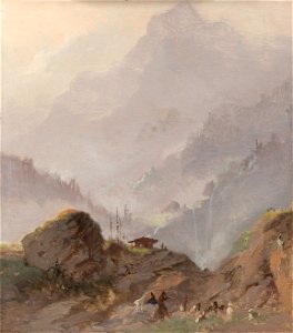 Berglandschap in Tirol met gemzen Rijksmuseum SK-A-4927