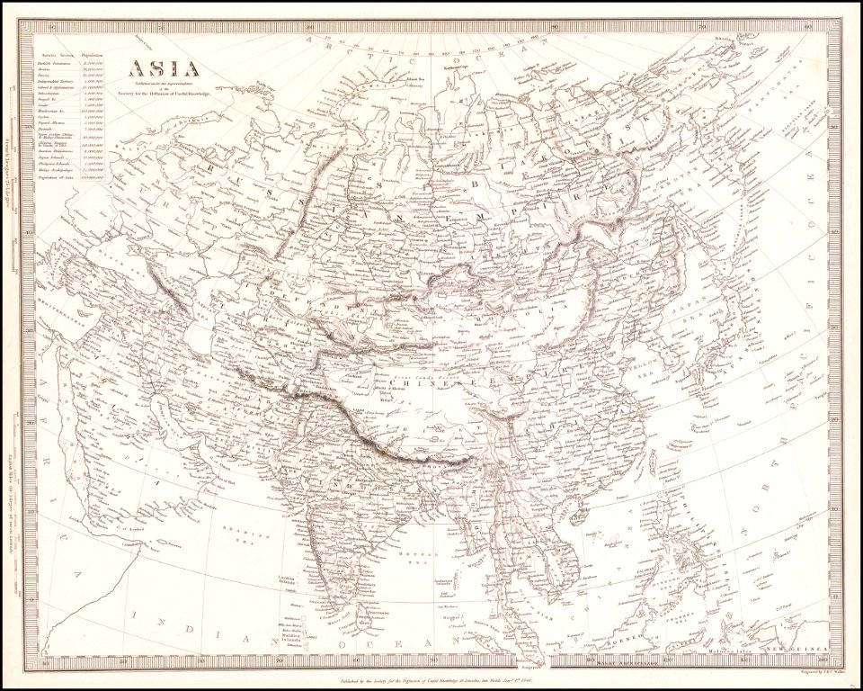 1840 map of Asia by the SDUK - Free Stock Illustrations | Creazilla