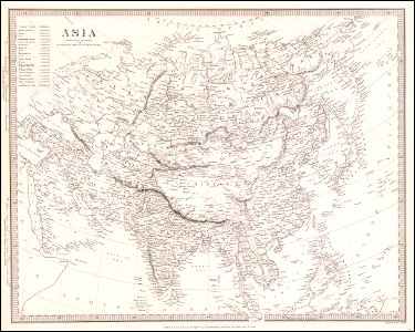 1840 map of Asia by the SDUK