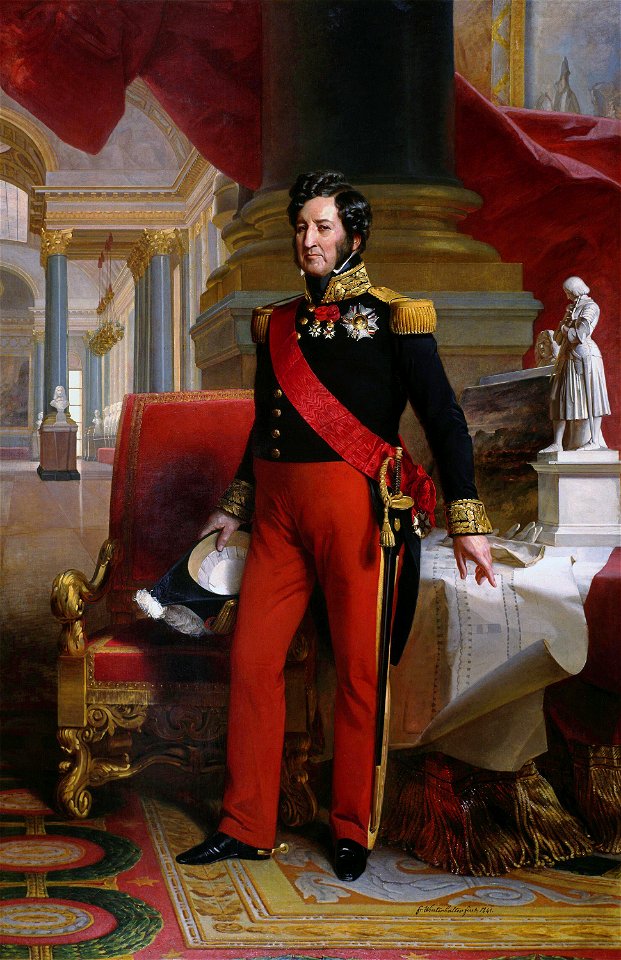 1841 portrait painting of Louis Philippe I (King of the French) by WinterhalterFXD