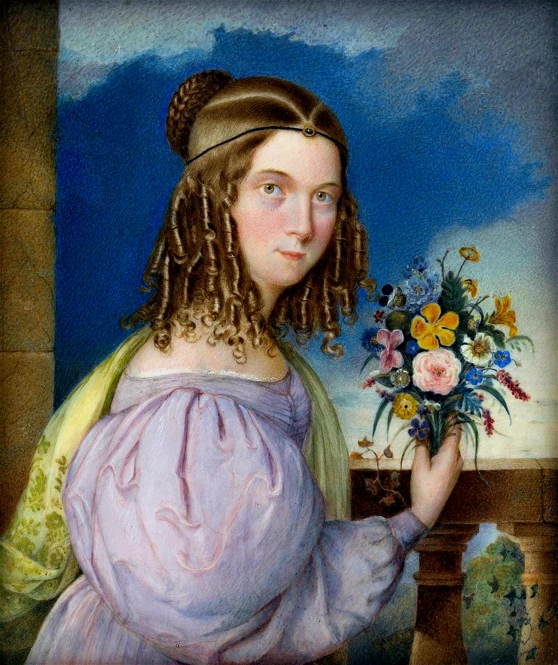 Anonymous A girl with a bouquet