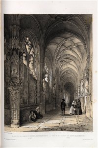 1842, España artística y monumental, vistas y descripción de los sitios y monumentos más notables de españa, vol. 1, Claustro del convento de San Juan de los Reyes