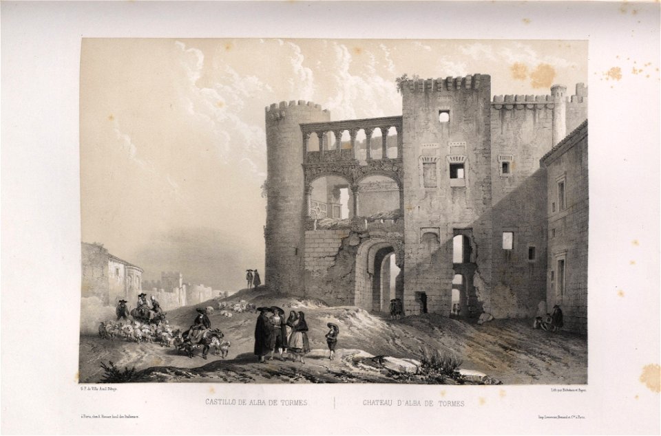 1842, España artística y monumental, vistas y descripción de los sitios y monumentos más notables de españa, vol 1, Castillo de Alba de Tormes