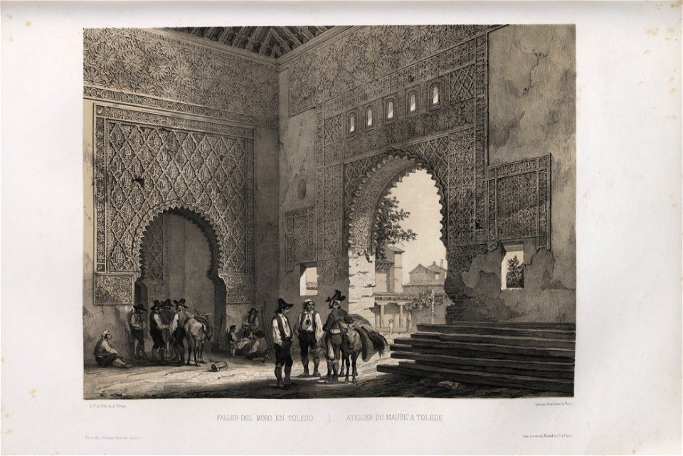 1842, España artística y monumental, vistas y descripción de los sitios y monumentos más notables de españa, vol 1, Taller del Moro en Toledo