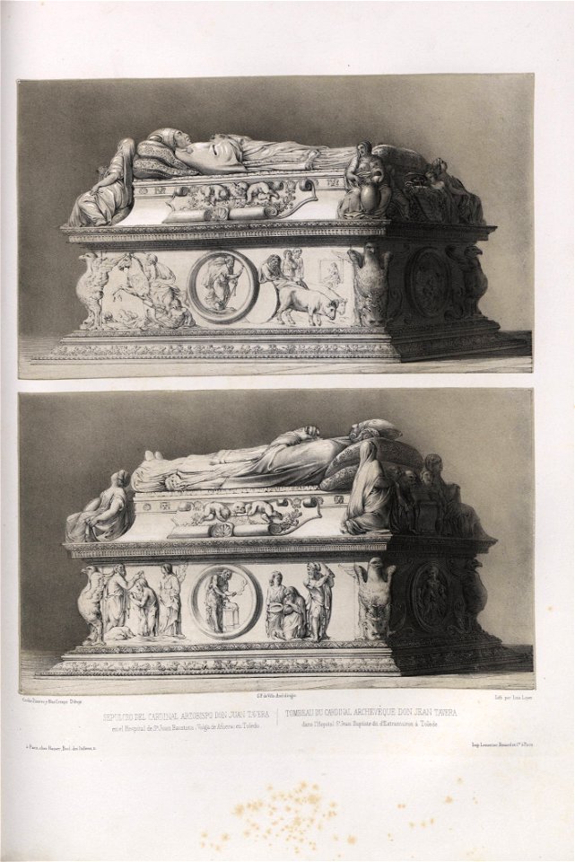1842, España artística y monumental, vistas y descripción de los sitios y monumentos más notables de españa, vol. 1, Sepulcro del cardenal Tavera
