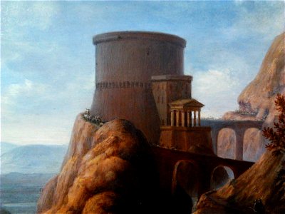 Mielżyński Landscape with a Roman bastion (detail). Free illustration for personal and commercial use.