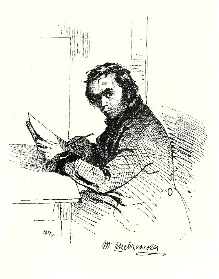 1843 - Taras Shevchenko - Avtoportret (no mirror)