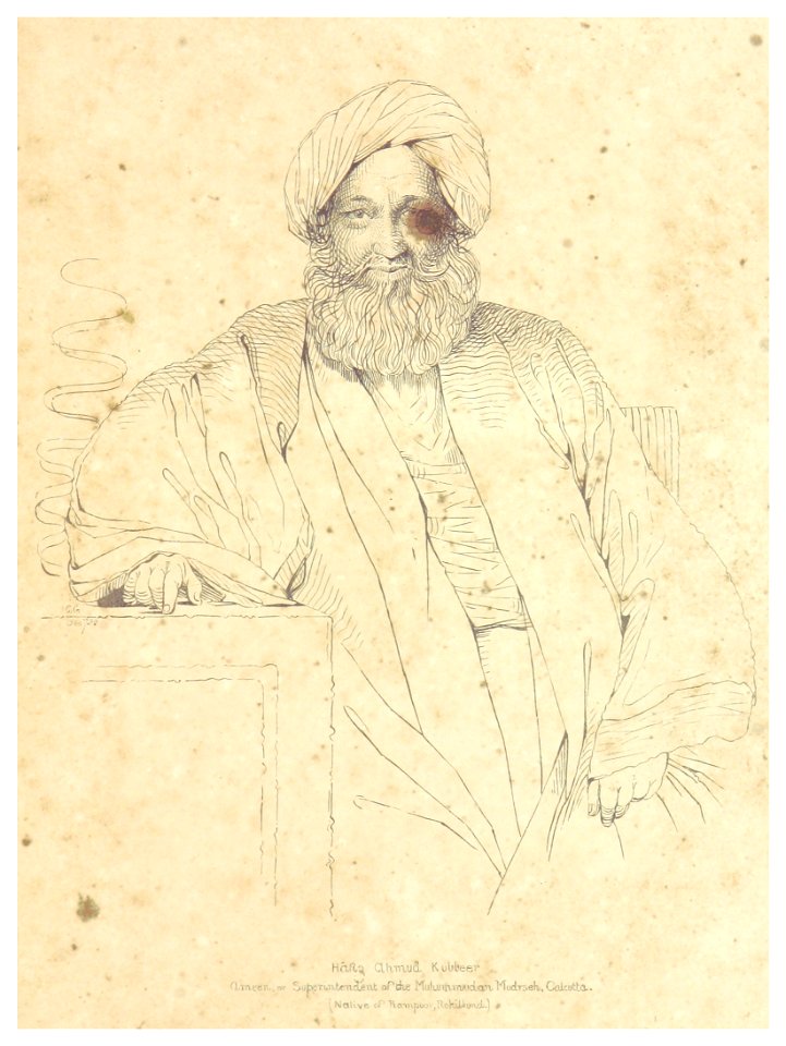 ORIENTAL HEADS p035 Hafis Ahmud Kuhbeer, Superintendend of the Molu., Calcutta