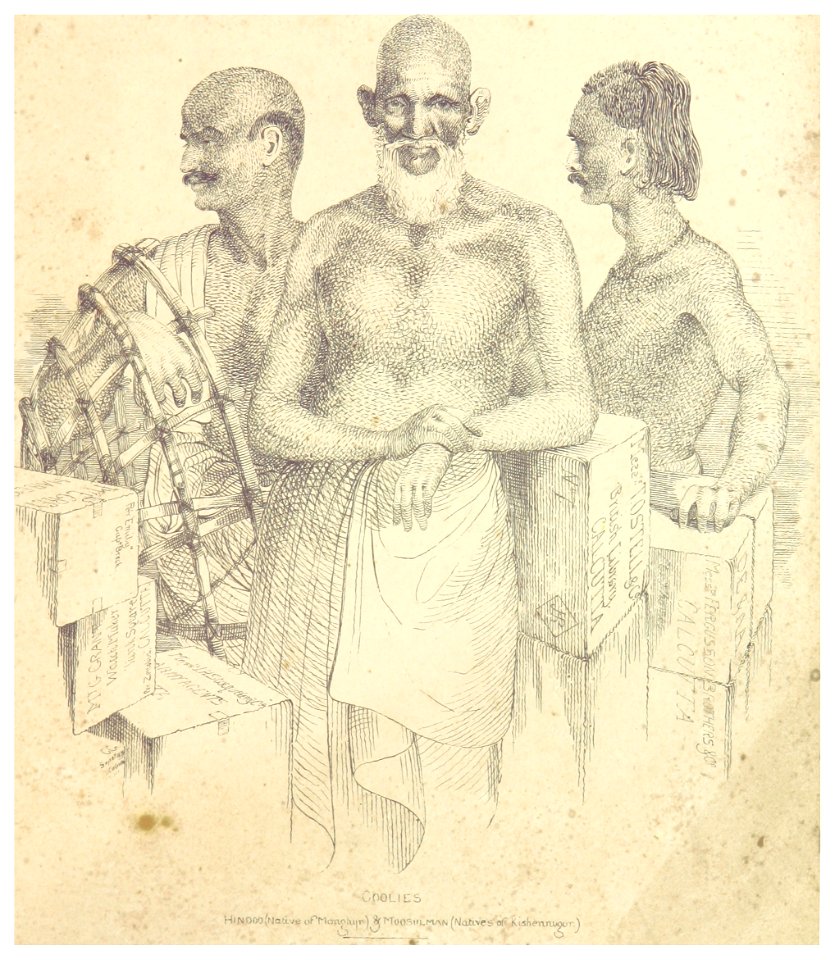 ORIENTAL HEADS p029 Coolies. Mosilman Natives of .Kishenugar, Hindoo Natives of Manglup