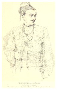ORIENTAL HEADS p037 Maharaja Kali Krishna Bahadur, Bengal. Aristocrat, Calcutta, Translator. Free illustration for personal and commercial use.