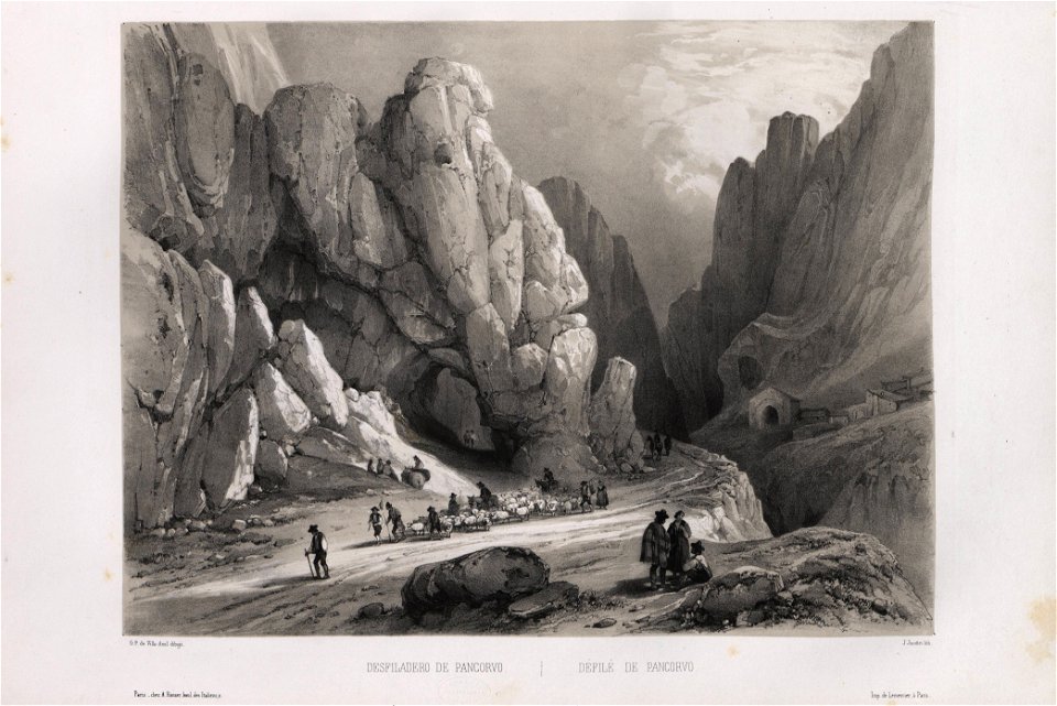 1844, España artística y monumental, vistas y descripción de los sitios y monumentos más notables de españa, vol 2, Desfiladero de Pancorvo