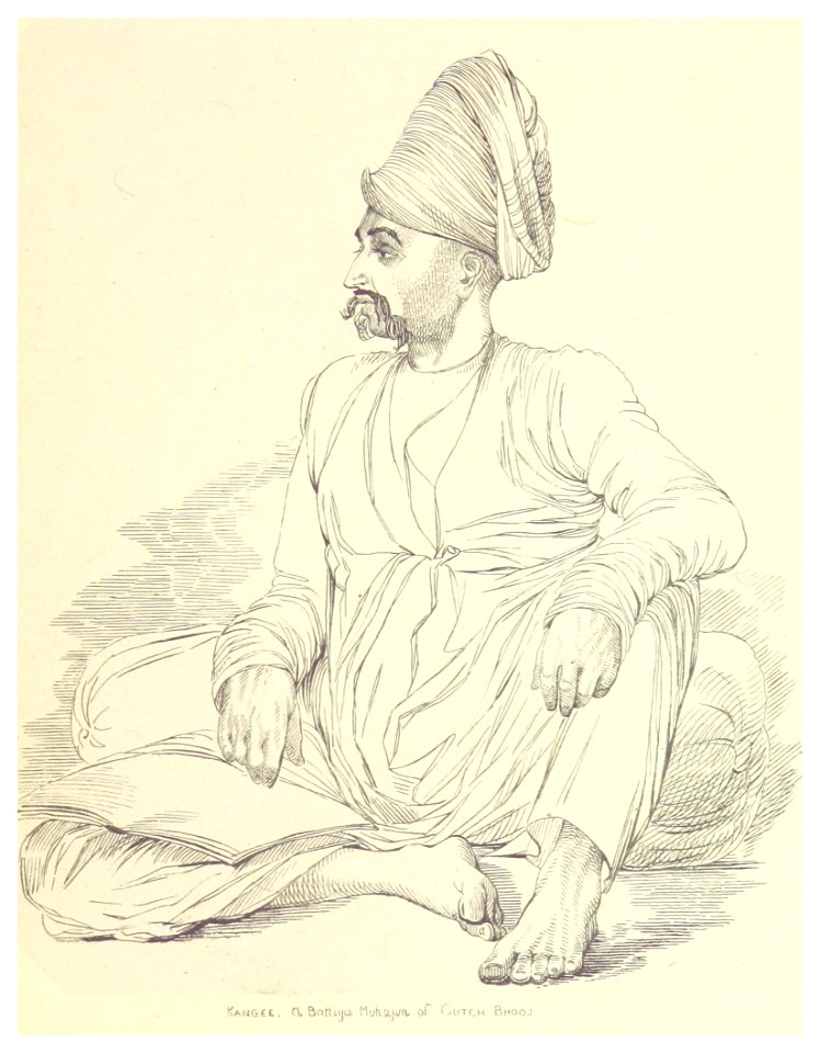 ORIENTAL HEADS p091 Kangee. Battiya Muhajun of Cutch Bhooj
