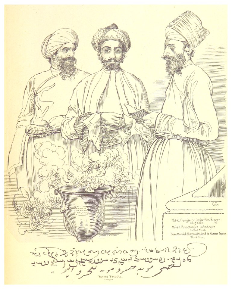 ORIENTAL HEADS p093 Parsee Priests, Calcutta
