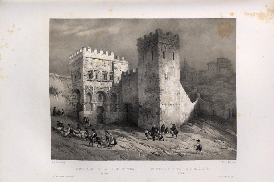 1844, España artística y monumental, vistas y descripción de los sitios y monumentos más notables de españa, vol 2, Antigua al lado de la de Visagra
