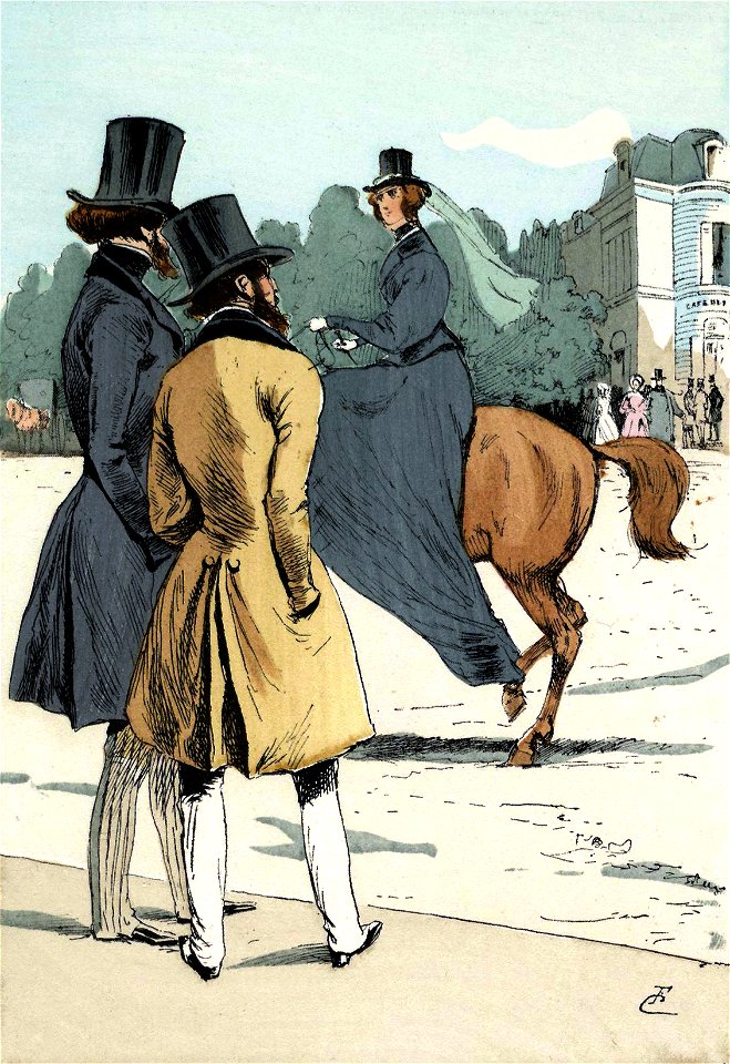 Opposite the first Café de Paris, Boulevard des Italiens, 1845