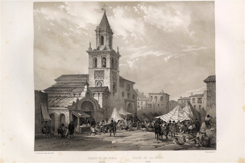 1844, España artística y monumental, vistas y descripción de los sitios y monumentos más notables de españa, vol 2, Iglesia de la Feria en Sevilla