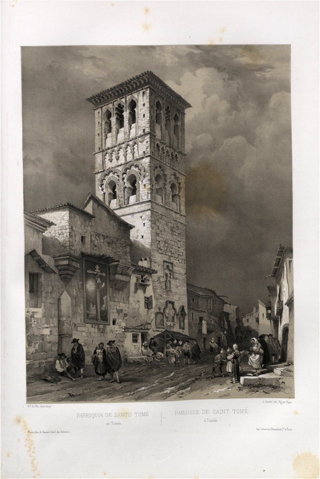 1844, España artística y monumental, vistas y descripción de los sitios y monumentos más notables de españa, vol 2, Parroquia de Santo Tomé en Toledo