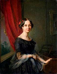 Józef Simmler - Portret Józefy Sługockiej 1847