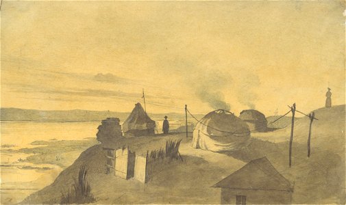 1848 - 190 -View from the fort Rayim to north-west, June 1848, Taras Shevchenko