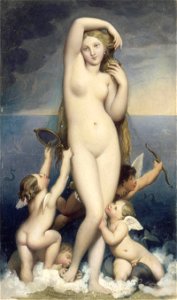1848 Jean-Auguste-Dominique Ingres - Venus Anadyomène. Free illustration for personal and commercial use.
